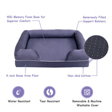 Load image into Gallery viewer, Gymax Small Dog Sofa Pet Bed Solid Memory Foam Comfortable Gray