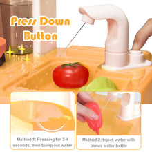 Load image into Gallery viewer, Gymax Kitchen Playset Kids Play Kitchen Toy Accessories Set w/Realistic Lights &Sounds