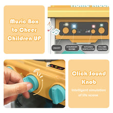 Load image into Gallery viewer, Gymax Kitchen Playset Kids Play Kitchen Toy Accessories Set w/Realistic Lights &Sounds
