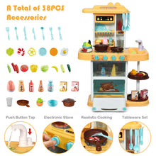 Load image into Gallery viewer, Gymax Kitchen Playset Kids Play Kitchen Toy Accessories Set w/Realistic Lights &Sounds