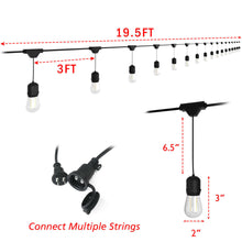 Load image into Gallery viewer, Gymax 19.5FT LED Outdoor Waterproof Commercial Grade Patio Globe String Lights Bulbs