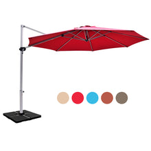 Load image into Gallery viewer, Gymax 11Ft Patio Offset Hanging Cantilever Umbrella 360¡ã Tilt w/ Base
