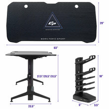 Load image into Gallery viewer, Gymax Gaming Desk 62.5'' T-Shape Height Adjustable w/ Mouse Pad Handle Rack Cup Holder