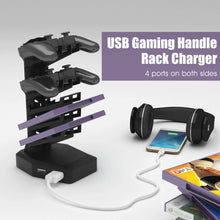 Load image into Gallery viewer, Gymax Gaming Desk 62.5'' T-Shape Height Adjustable w/ Mouse Pad Handle Rack Cup Holder
