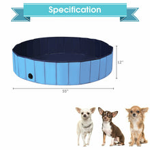 Load image into Gallery viewer, Gymax 55'' Foldable Dog Pet Pool Kiddie Bathing Tub Indoor Outdoor Portable Leakproof