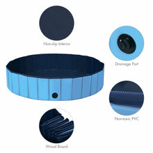 Load image into Gallery viewer, Gymax 55'' Foldable Dog Pet Pool Kiddie Bathing Tub Indoor Outdoor Portable Leakproof
