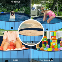 Load image into Gallery viewer, Gymax 63'' Foldable Dog Pet Pool Kiddie Bathing Tub Indoor Outdoor Portable Leakproof