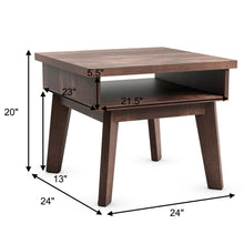 Load image into Gallery viewer, Gymax 2-Tier Nightstand Space-Saving Side Sofa End Table w/ Open Storage Compartment