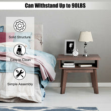Load image into Gallery viewer, Gymax 2-Tier Nightstand Space-Saving Side Sofa End Table w/ Open Storage Compartment