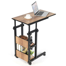 Load image into Gallery viewer, Gymax C-Shape Mobile Snack End Side Sofa Laptop Table W/Rolling Cart Height Adjustable