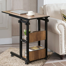 Load image into Gallery viewer, Gymax C-Shape Mobile Snack End Side Sofa Laptop Table W/Rolling Cart Height Adjustable