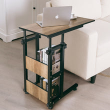 Load image into Gallery viewer, Gymax C-Shape Mobile Snack End Side Sofa Laptop Table W/Rolling Cart Height Adjustable