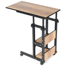 Load image into Gallery viewer, Gymax C-Shape Mobile Snack End Side Sofa Laptop Table W/Rolling Cart Height Adjustable