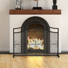 Load image into Gallery viewer, Gymax Single Panel Fireplace Screen Free Standing Spark Guard Fence for Baby Pet Safe