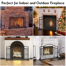 Load image into Gallery viewer, Gymax Single Panel Fireplace Screen Free Standing Spark Guard Fence for Baby Pet Safe