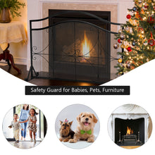 Load image into Gallery viewer, Gymax Single Panel Fireplace Screen Free Standing Spark Guard Fence for Baby Pet Safe