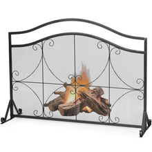 Load image into Gallery viewer, Gymax Single Panel Fireplace Screen Free Standing Spark Guard Fence for Baby Pet Safe