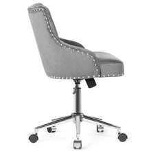Load image into Gallery viewer, Gymax Velvet Office Chair Tufted Upholstered Swivel Computer Desk Chair w/ Nailed Trim