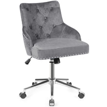 Load image into Gallery viewer, Gymax Velvet Office Chair Tufted Upholstered Swivel Computer Desk Chair w/ Nailed Trim