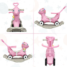 Load image into Gallery viewer, Gymax Baby Rocking Horse 4 in 1 Kids Ride On Toy Push Car w/ Music