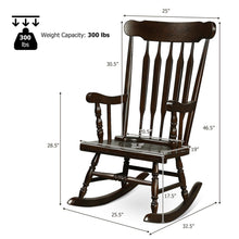 Load image into Gallery viewer, Gymax 2PCS Wooden Rocking Chair Single Rocker Indoor Garden Patio Yard Coffee