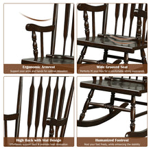 Load image into Gallery viewer, Gymax 2PCS Wooden Rocking Chair Single Rocker Indoor Garden Patio Yard Coffee