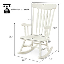 Load image into Gallery viewer, Gymax 2PCS Wooden Rocking Chair Single Rocker Indoor Garden Patio Yard White