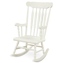 Load image into Gallery viewer, Gymax 2PCS Wooden Rocking Chair Single Rocker Indoor Garden Patio Yard White