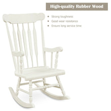Load image into Gallery viewer, Gymax 2PCS Wooden Rocking Chair Single Rocker Indoor Garden Patio Yard White