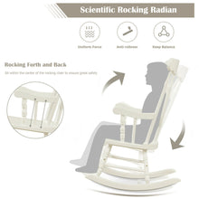 Load image into Gallery viewer, Gymax 2PCS Wooden Rocking Chair Single Rocker Indoor Garden Patio Yard White