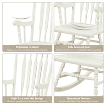 Load image into Gallery viewer, Gymax 2PCS Wooden Rocking Chair Single Rocker Indoor Garden Patio Yard White