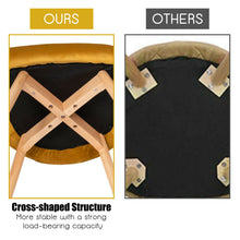 Load image into Gallery viewer, Gymax 4PCS Modern Accent Armchair Upholstered Leisure Chair w/ Wooden Legs Yellow