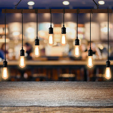 Load image into Gallery viewer, Gymax 8-light Industrial Pendant Light Wood Hanging Chandelier Fixture for Home Decor