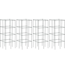 Load image into Gallery viewer, Gymax 4 Pack Tomato Cages Garden Cages Stakes Plant Trellis 16'' x 16'' x 39''