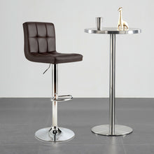 Load image into Gallery viewer, Gymax Set of 4 PU Leather Bar Stool Swivel Bar Chair w/ Adjustable Height Brown