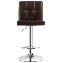 Load image into Gallery viewer, Gymax Set of 4 PU Leather Bar Stool Swivel Bar Chair w/ Adjustable Height Brown
