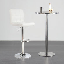 Load image into Gallery viewer, Gymax Set of 4 PU Leather Bar Stool Swivel Bar Chair w/ Adjustable Height White