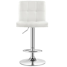 Load image into Gallery viewer, Gymax Set of 4 PU Leather Bar Stool Swivel Bar Chair w/ Adjustable Height White