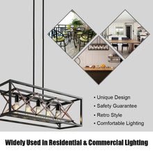 Load image into Gallery viewer, Gymax 5-Light Kitchen Island Pendant Light Wood Metal Chandelier for Dinning Room