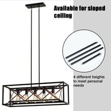 Load image into Gallery viewer, Gymax 5-Light Kitchen Island Pendant Light Wood Metal Chandelier for Dinning Room