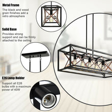 Load image into Gallery viewer, Gymax 5-Light Kitchen Island Pendant Light Wood Metal Chandelier for Dinning Room