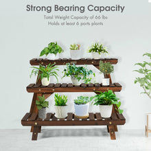 Load image into Gallery viewer, Gymax 3 Tier Step Design Plant Shelf Rack Freestanding Ladder Flower Pot Stand Holder