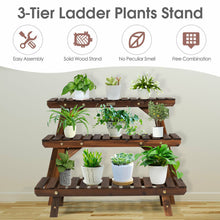 Load image into Gallery viewer, Gymax 3 Tier Step Design Plant Shelf Rack Freestanding Ladder Flower Pot Stand Holder