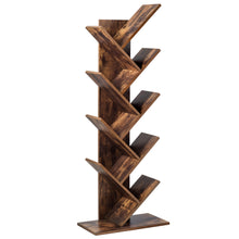 Load image into Gallery viewer, Gymax Tree Bookshelf 8-Tier Bookcase Free Standing Book Rack Display Stand