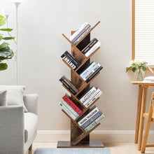 Load image into Gallery viewer, Gymax Tree Bookshelf 8-Tier Bookcase Free Standing Book Rack Display Stand
