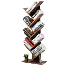 Load image into Gallery viewer, Gymax Tree Bookshelf 8-Tier Bookcase Free Standing Book Rack Display Stand