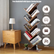 Load image into Gallery viewer, Gymax Tree Bookshelf 8-Tier Bookcase Free Standing Book Rack Display Stand
