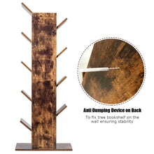 Load image into Gallery viewer, Gymax Tree Bookshelf 8-Tier Bookcase Free Standing Book Rack Display Stand