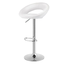Load image into Gallery viewer, Gymax Set of 4 Adjustable Bar Stools Swivel Pub Chairs Barstools PU Leather White