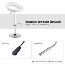 Load image into Gallery viewer, Gymax Set of 4 Adjustable Bar Stools Swivel Pub Chairs Barstools PU Leather White